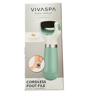 VIVASPA Cordless Foot File w/ 360 Rolling Buffer - BRAND NEW IN BOX